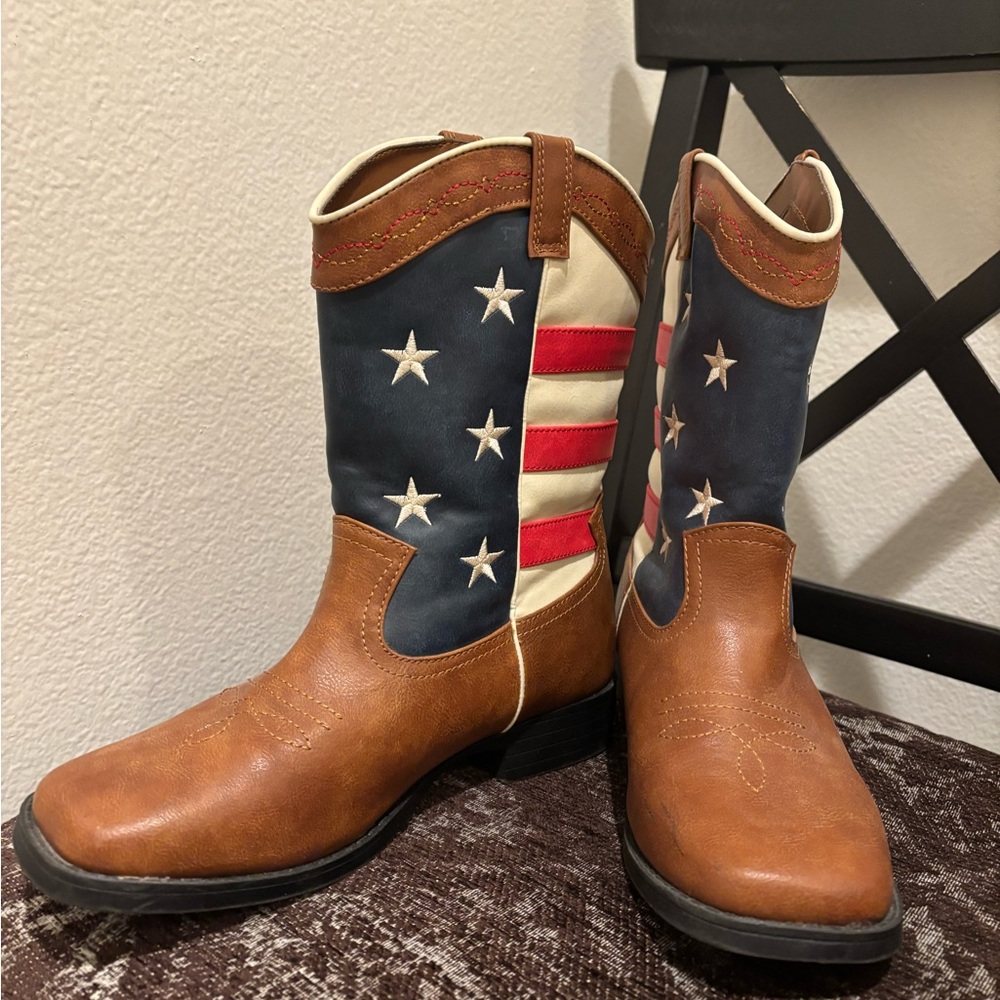 Wonder Nation Cowboy Boots with Stars and Stripes